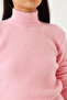 Women's Pink Half Turtleneck Soft Knitwear Sweater 60261217 - 6