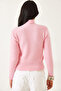 Women's Pink Half Turtleneck Soft Knitwear Sweater 60261217 - 7