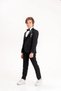 Children's Groom Suit with Jacket and Vest and Chain Detail - 4