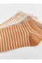 Lcw Dream Brown Striped Women's Booties Socks 5 Pack - 3