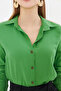 Women's Grass Green Long Sleeve Plain Shirt ARM-18Y001176 - 3