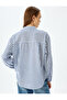 Striped Oversize Long Sleeve Shirt - 4