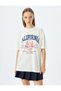 Crew Neck Short Sleeve College Printed Oversize T-Shirt - 3