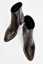 Alba Brown Skin Women's Thick Heeled Boots - 2