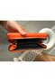 Orange Color Gold Plated Detailed Multi-Compartment Women's Wallet - 3