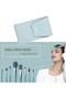 8 Pieces Mini Travel Size with Leather Bag Soft Tip Makeup Brush Set for Daily Makeup - 7