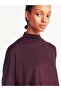 31468 Stand Collar Viscose Top-Claret Red - 4
