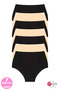 Women's Panties, High Waist Panties, Women's Cotton Daily Bato Hipster Panties 7 Pack
