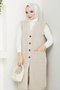 Women's Pocketed Button Closure Knitwear Vest