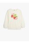 Sweatshirt Strawberry Printed Long Sleeve Crew Neck Cotton
