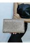 Soave Collection Women's Evening Dress Stone Gold Gold Shiny Chain Wedding Night Party Bag