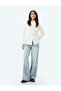 Long Sleeve Crew Neck Geometric Textured Knit Sweater - 2