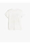T-Shirt Short Sleeve Crew Neck Print Detailed Cotton - 2