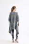 Cotton Asymmetrical Knitwear Tunic-Grey - 2