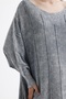 Cotton Asymmetrical Knitwear Tunic-Grey - 5