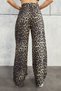 Women's High Leopard Waist Velcro Waist Palazzo Pants - 5