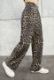 Women's High Leopard Waist Velcro Waist Palazzo Pants - 4
