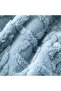 Jacquard Sherpa Blanket Single Size 160x220cm  Reversible Throw Blanket Blue Grey - 4