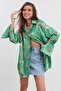 Mad Girls Leopard Green Satin Shirt Mg187 - 4
