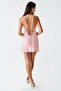 Image 4200 Powder Color Satin Nightgown Set of 2 - 4