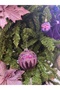 Christmas Tree Ornament Purple and Green Balls 8 cm Diameter 6 Pack in Box - 6