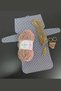 45X12Cm Milk Coffee Colored Chain Canvas Bag Set - Mesh Kit