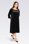 40254 Black Casual Cut Stylish Velour Dress - 2