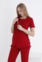 Short Sleeve Suitable for Breastfeeding Maternity and Maternity Pajamas Set with Ruffle Detail - 7