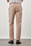 Men's Dark Beige Cotton Slim Fit Chino Trousers with Side Pockets 1003245168 - 4