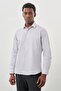 Gray Long Sleeve Dobby Hard Collar Pocketless Cotton Classic Slim Fit Shirt 1004245226
