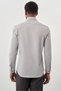 Gray Long Sleeve Hard Neck Pocketless Cotton Lycra Classic Slim Fit Slim Fit Shirt 1004245234 - 5