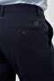 Men's Dark Navy Blue Cotton Slim Fit Chino Trousers with Side Pockets 1003245168 - 5