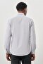 Gray Long Sleeve Dobby Hard Collar Pocketless Cotton Classic Slim Fit Shirt 1004245226 - 5