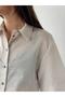 Light Glittery Retro Style Loose Short Sleeve Shirt Women's Cream Gold - 6
