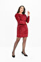 Women's Long Sleeve Sequin Sequined Dress 5290-25 - 4