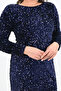 Women's Long Sleeve Sequin Sequined Dress 5290-25 - 6