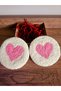 Set of 2 Heart Cups, Coasters 10 cm