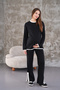 Maternity and Maternity Neck and Leg Stripe Soft Fabric Long Sleeve Tracksuit Set - 6
