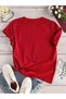 Women's/men's christmas themed red and white t-shirt - christmas print - oversized relaxed fit - 2