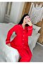 Red Color Cotton Fabric Wide Fit Maternity Pajama Set - 2