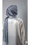 Anthracite Plain Classic Shawl Chiffon Fabric Janjan Evening Dress 202108_25 - 3
