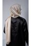 Milk Coffee Plain Classic Shawl Chiffon Fabric Janjan Evening Dress 202108_26 - 3
