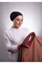 Dark Tile Practical Ready-To-Wear Shawl with Chiffon Tube Bonnet 3001_29 - 2