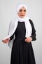 White Back Tie Shawl Viscose Fabric Three Stripes 2103_42