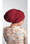 Claret Red Practical Ready-to-Fit Hijab Bonnet Sandy Fabric Gathered 2114_16 - 4