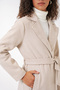 9118 Double Breasted Collar Stamp Coat - Cream - 5