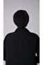 Black Practical Ready-made Interlocking Hijab Bonnet with Sandy Fabric Scarf 2204_01 - 4