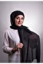 شال شيفون متشابك عملي أسود عملي 3001_01 - 5