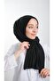 Black Practical Ready-To-Wear School Shawl Knitted Fabric Plain 2118_01 - 2