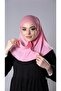 Pink Practical Ready-made Hijab Scarf Sandy Fabric with Back Snap 2206_04 - 3